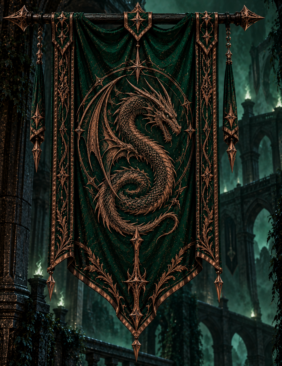 Void Amethyst Mysticism Crest Flag